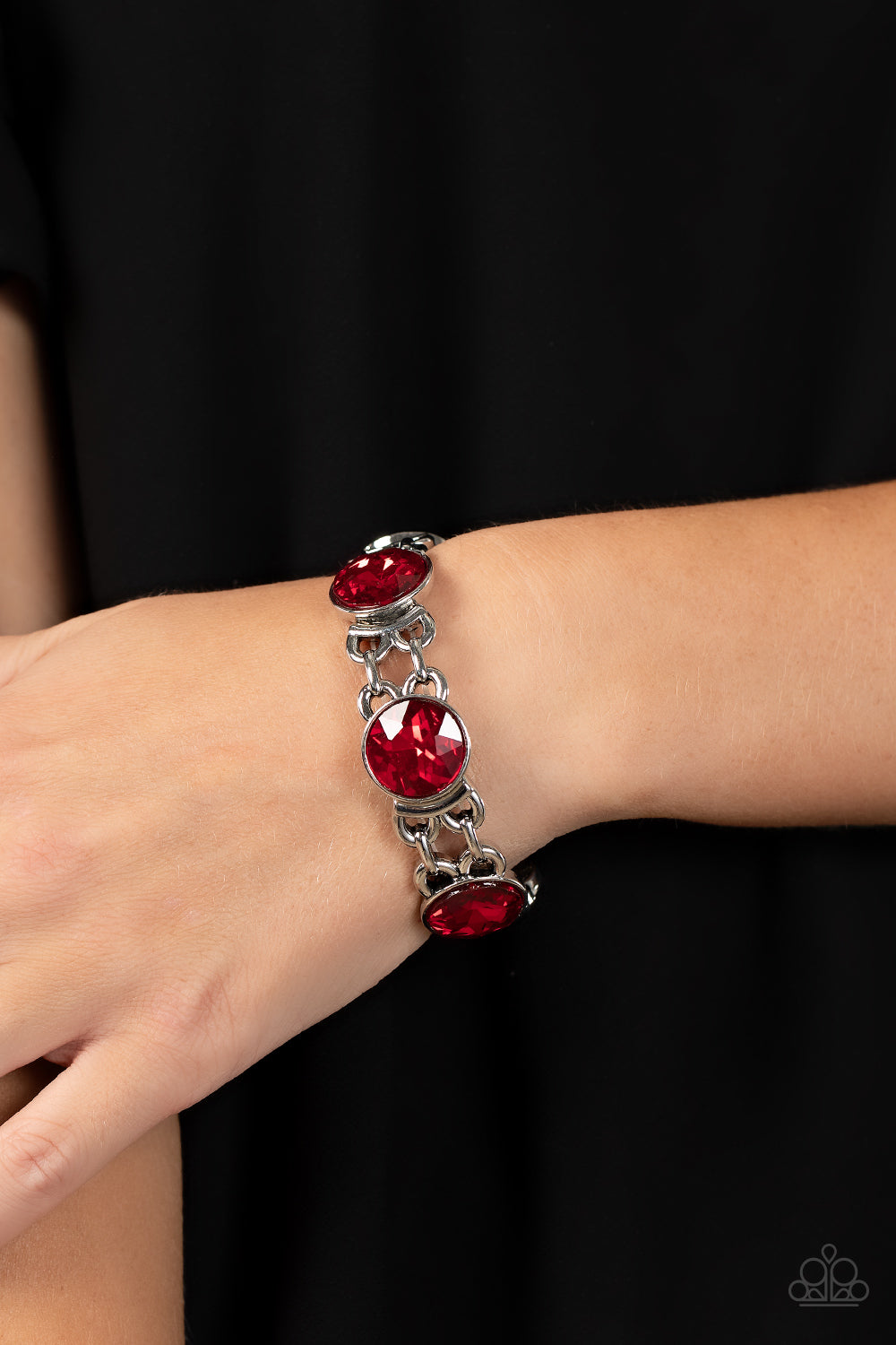 Paparazzi Devoted to Drama - Red Bracelet - A Finishing Touch Jewelry
