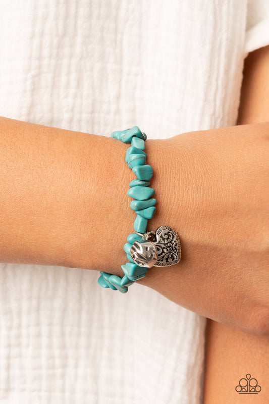 Paparazzi Love You to Pieces - Blue Bracelet - A Finishing Touch Jewelry