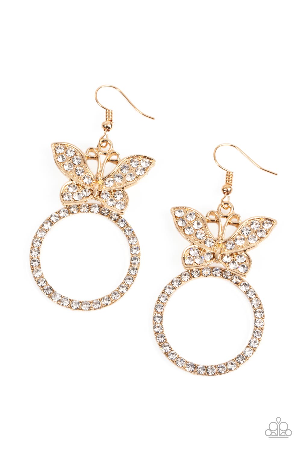 Paparazzi Paradise Found - Gold Earrings - A Finishing Touch Jewelry