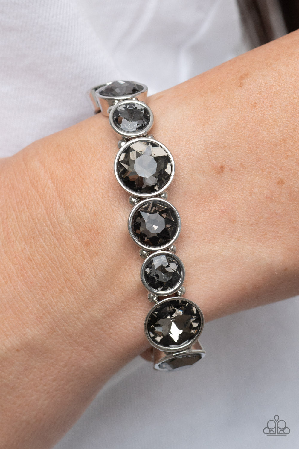 Paparazzi Twinkling Tease - Silver Bracelet - A Finishing Touch Jewelry