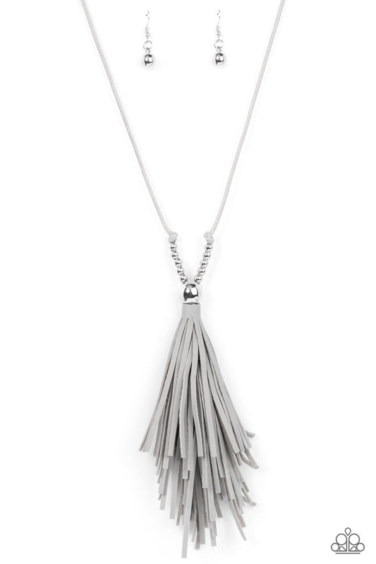 Paparazzi A Clean Sweep - Silver Necklace-Paparazzi Accessories Jewelry