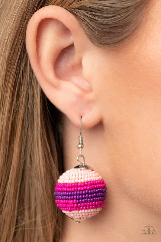 Paparazzi Zest Fest - Pink Earrings - A Finishing Touch Jewelry