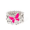 Paparazzi All FLUTTERED Up - Pink Ring- Paparazzi Accessories