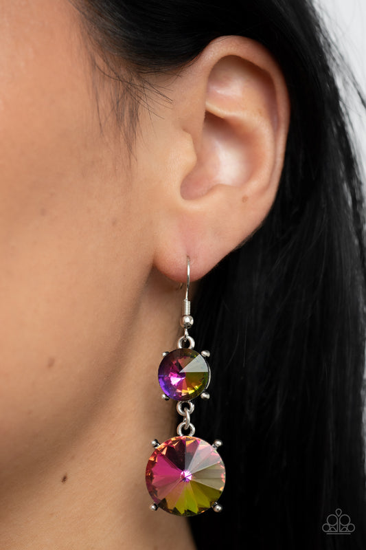 Paparazzi Sizzling Showcase - Multi Earrings - A Finishing Touch Jewelry