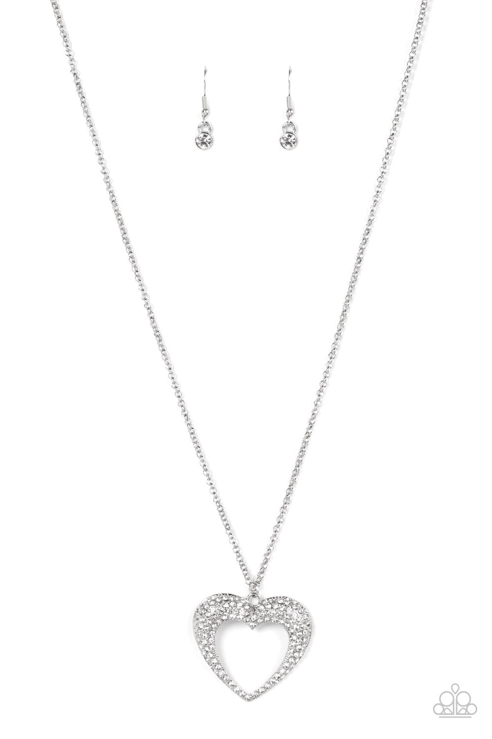 Paparazzi Cupid Charisma - White Necklace - A Finishing Touch Jewelry