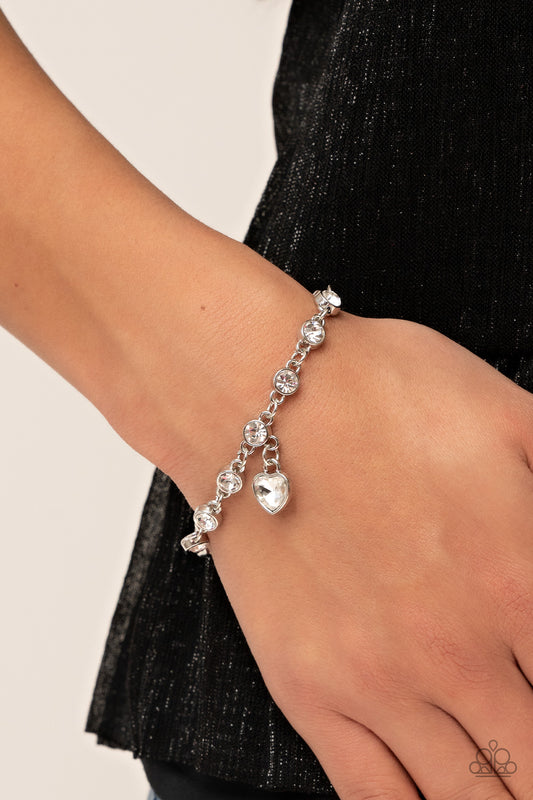 Paparazzi Truly Lovely - White Bracelet - A Finishing Touch Jewelry