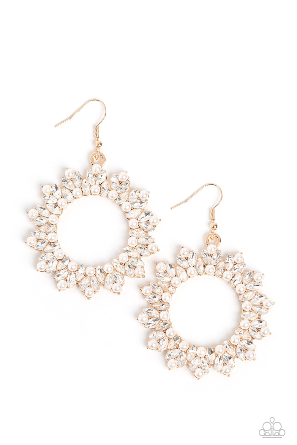 Paparazzi Combustible Couture - Gold Earrings - A Finishing Touch Jewelry
