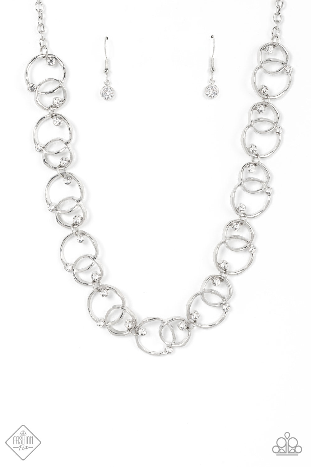 Paparazzi Center of My Universe - White Fashion Fix Necklace - A Finishing Touch Jewelry