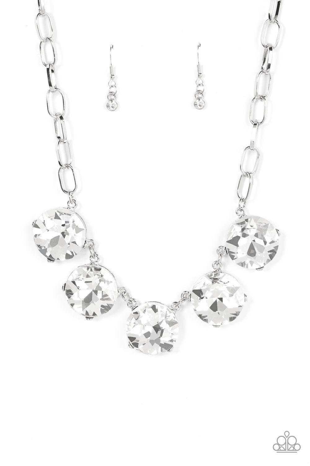 Paparazzi Limelight Luxury - White Necklace - A Finishing Touch Jewelry