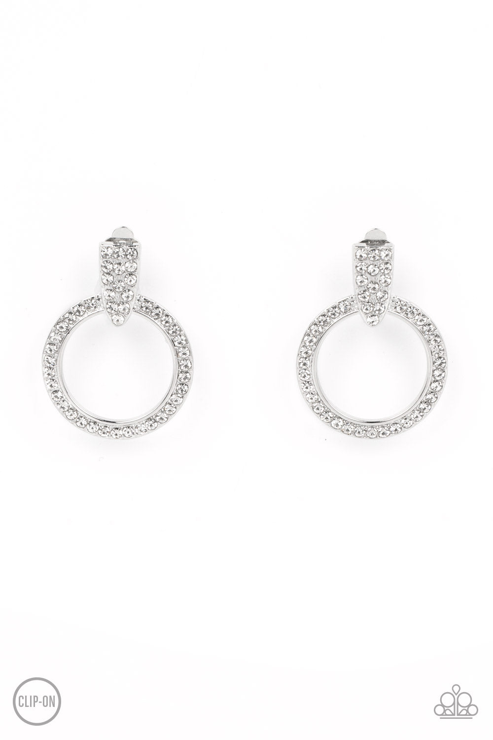 Paparazzi  Sparkle at Your Service - White Earrings- Paparazzi jewelry images