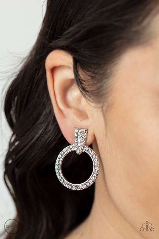 Paparazzi Sparkle at Your Service - White Earrings- Paparazzi jewelry images