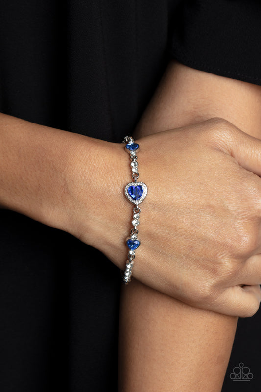 Paparazzi Amor Actually - Blue Bracelet - A Finishing Touch Jewelry