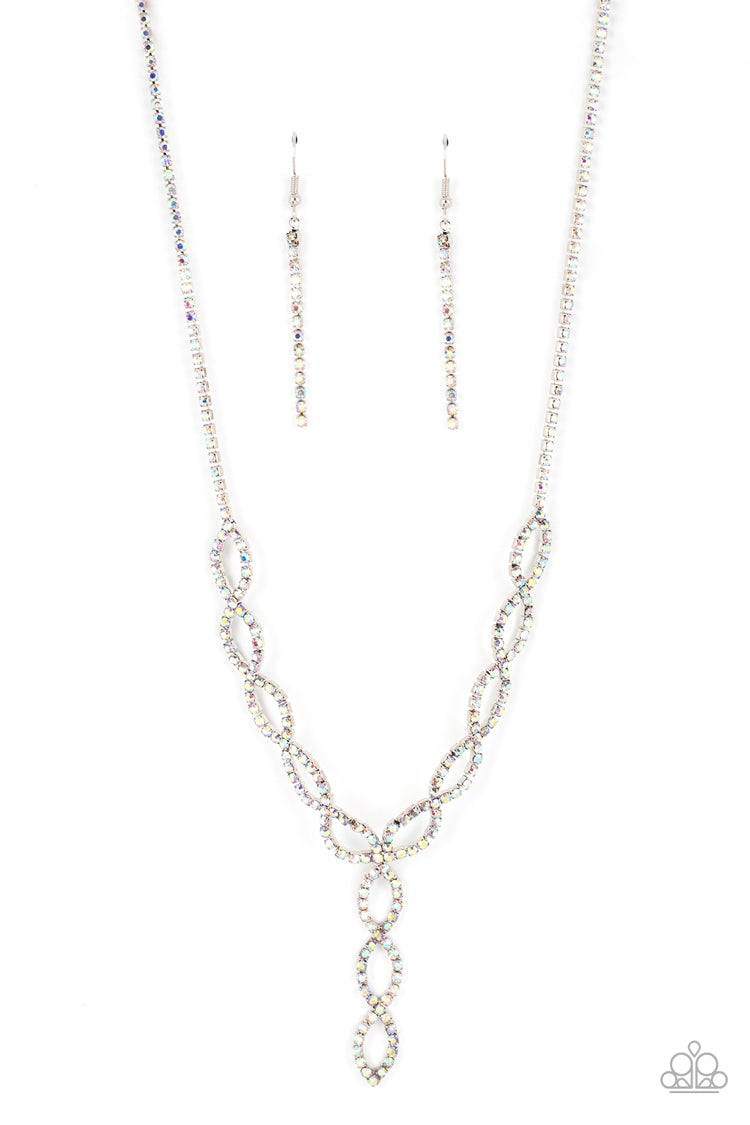 Paparazzi Infinitely Icy - Multi Necklace- September 2022 Life of the Party - A Finishing Touch Jewelry