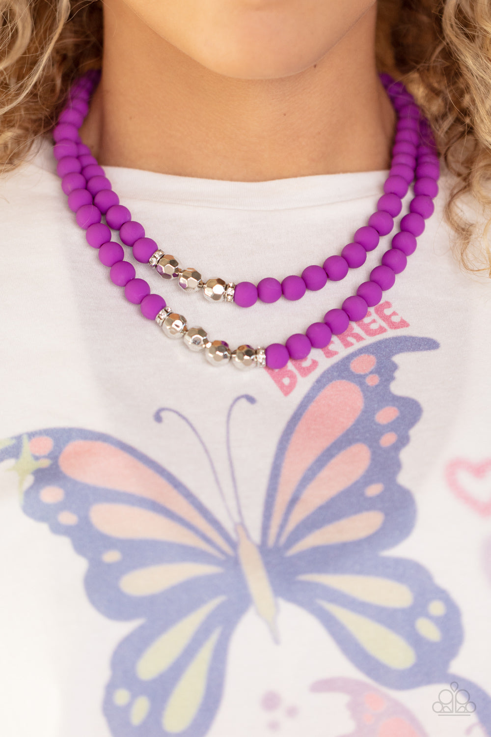 Paparazzi 2 Piece Set: Summer Splash - Purple Necklace & Dip and Dive - Purple Bracelet