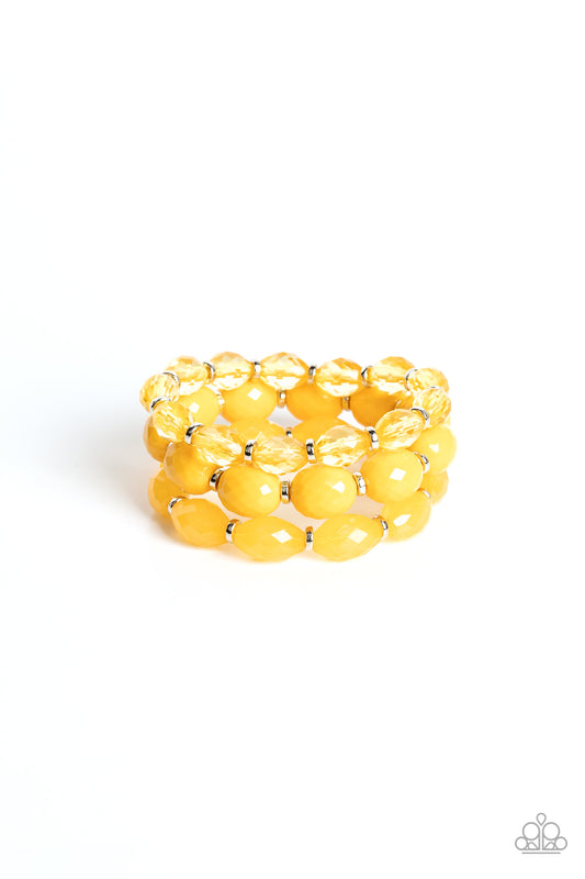 Paparazzi  High Tide Hammock - Yellow Bracelet - A Finishing Touch Jewelry