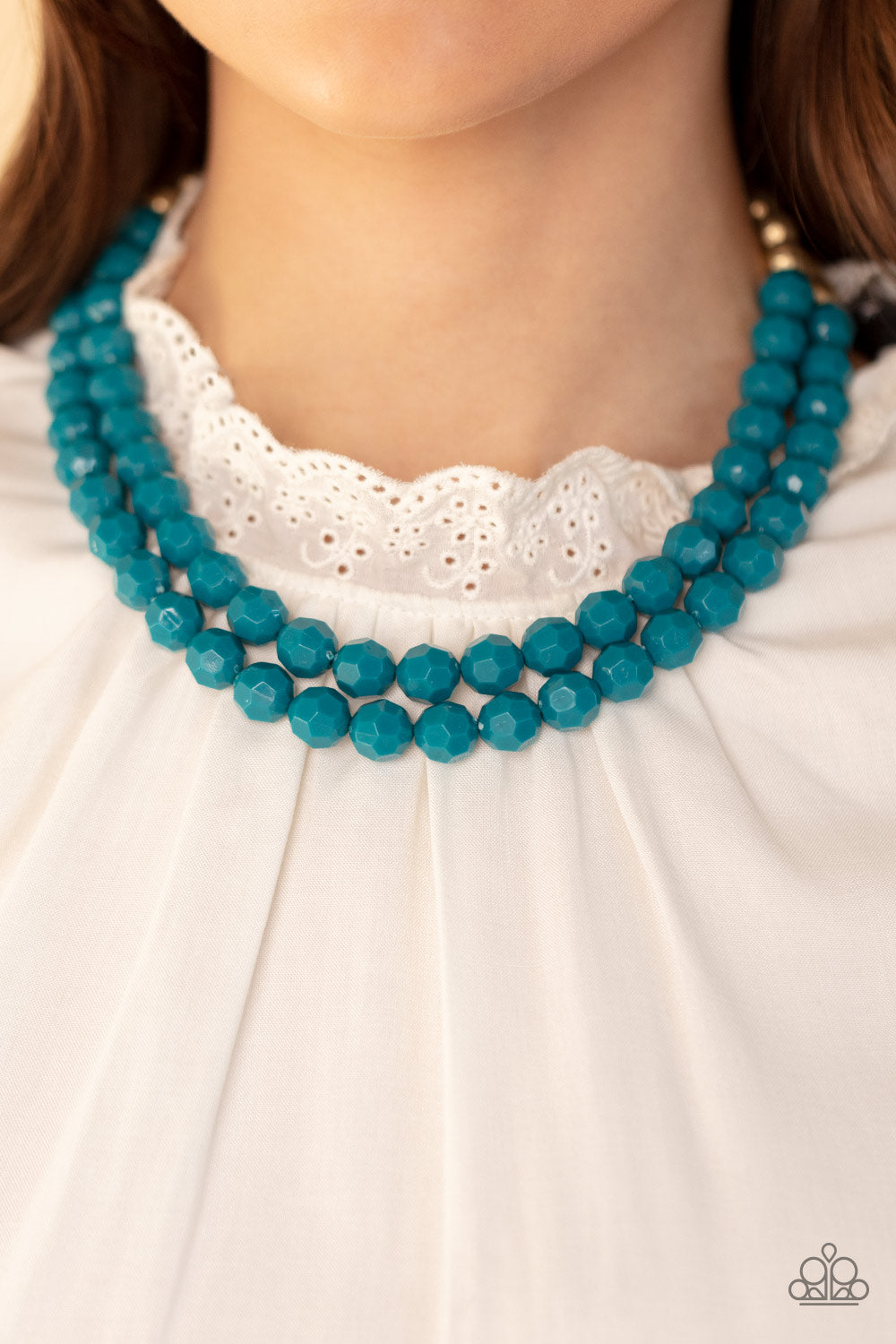 Greco Getaway - Blue Necklace-Paparazzi Jewelry Images