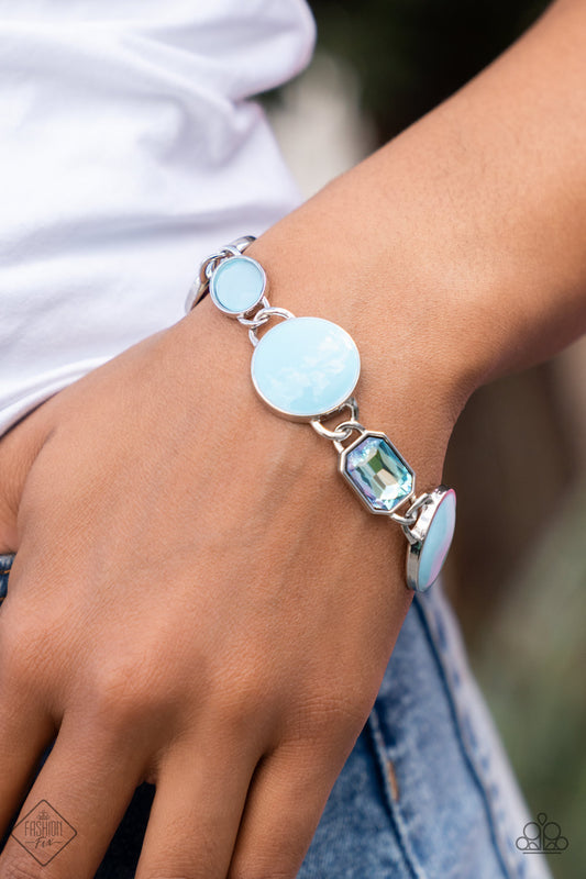 Paparazzi Dreamscape Dazzle - Blue Bracelet - Fashion Fix - A Finishing Touch Jewelry