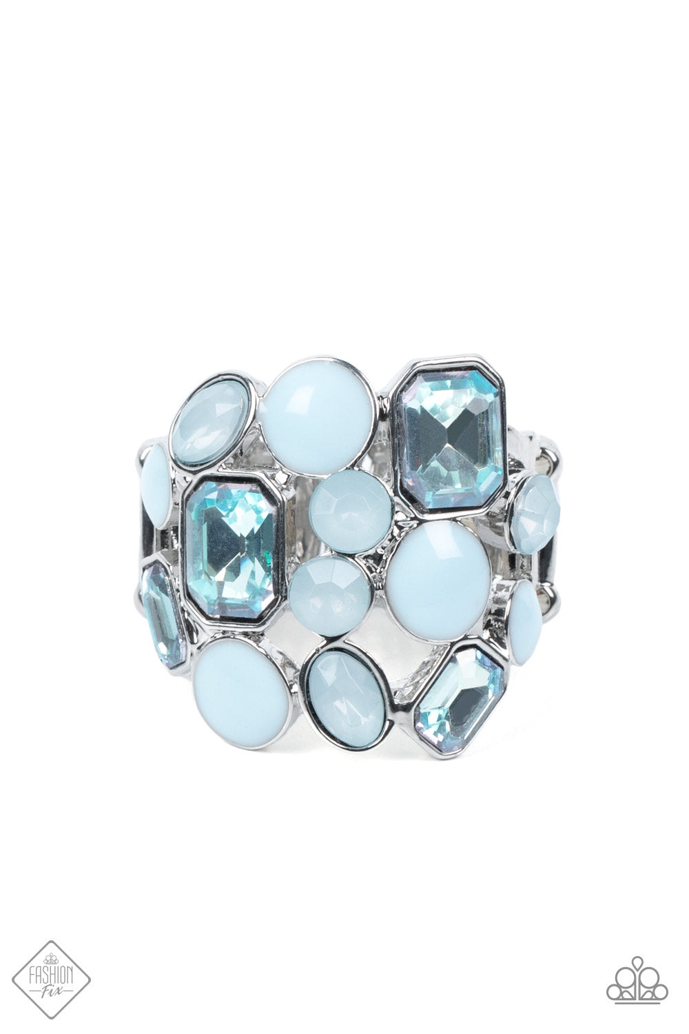 Paparazzi Multichromatic Meditation - Blue Ring - Fashion Fix - A Finishing Touch Jewelry