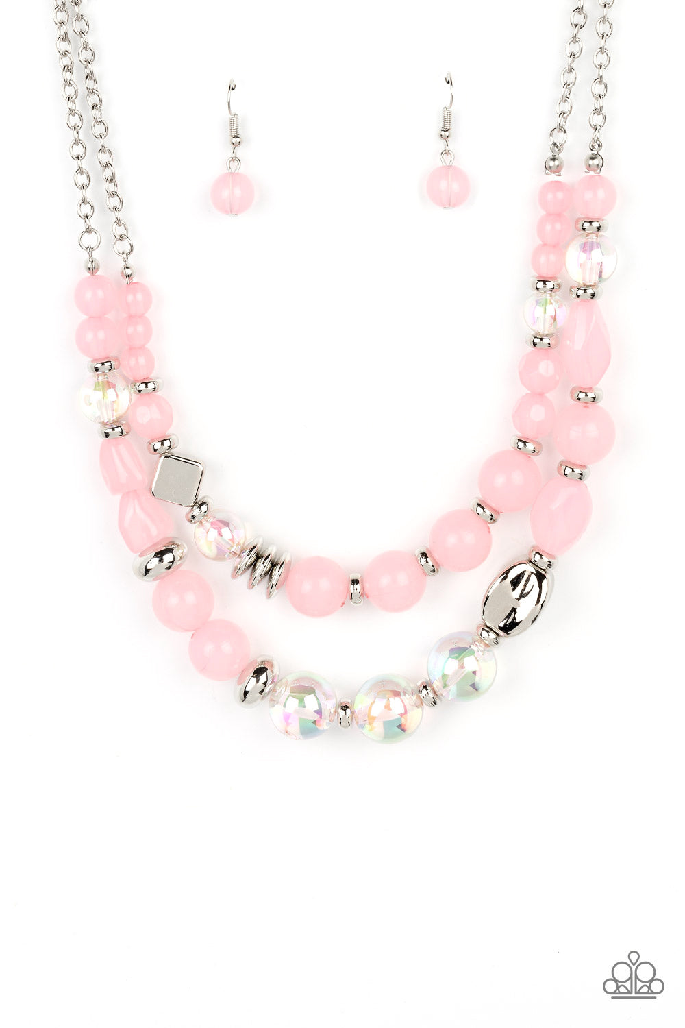 Paparazzi Mere Magic - Pink Necklace-Paparazzi Jewelry Images