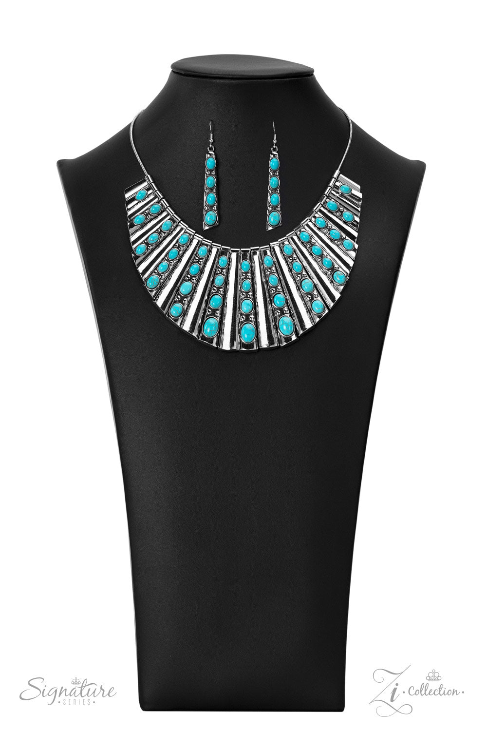 The Ebony 2022 Paparazzi Zi Collection - Silver Necklace - paparazzi jewelry images