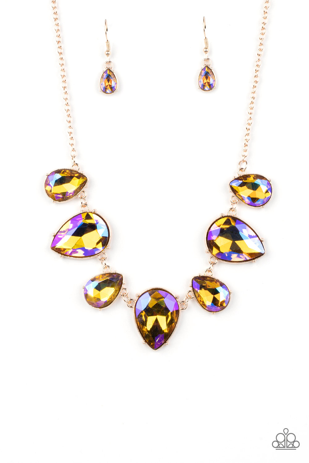 Paparazzi Otherworldly Opulence - Gold Multi Necklace - A Finishing Touch Jewelry