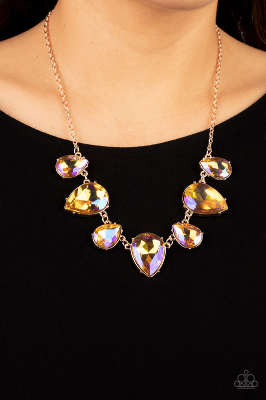 Paparazzi Otherworldly Opulence - Gold Multi Necklace - A Finishing Touch Jewelry