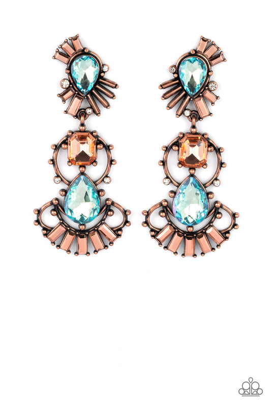 Paparazzi Ultra Universal - Copper Earrings- Paparazzi Accessories Jewelry