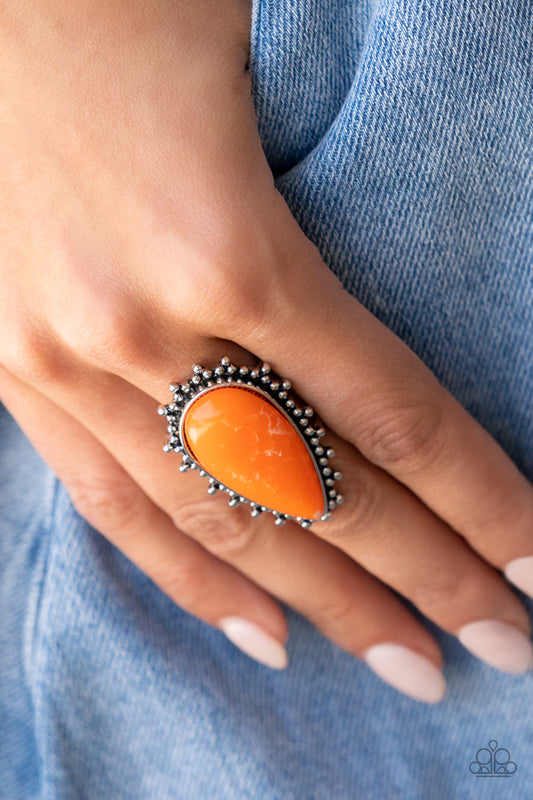 Paparazzi Down-to-Earth Essence - Orange Ring - Paparazzi Jewelry Images