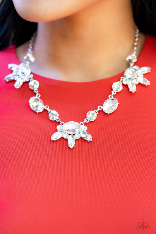 Paparazzi GLOW-trotting Twinkle - White Necklace - A Finishing Touch Jewelry
