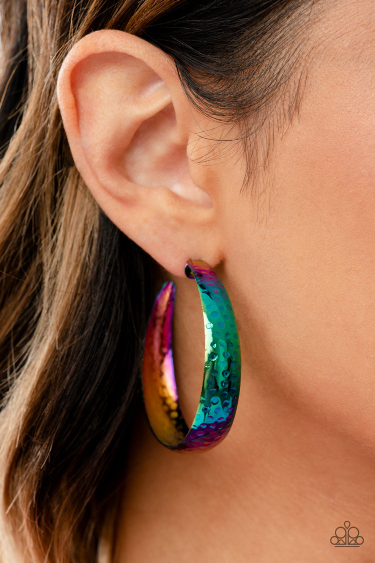 Paparazzi Futuristic Flavor - Multi Earrings - September 2022 Life of the Party-Paparazzi Jewelry Images
