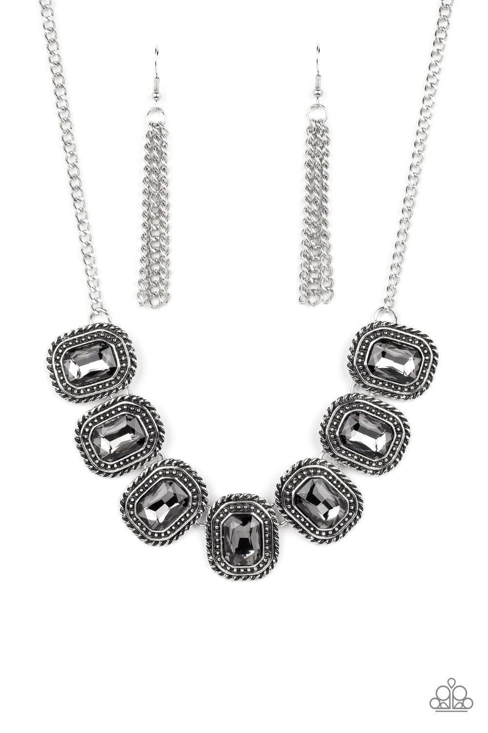 Paparazzi Iced Iron - Silver Necklace - A Finishing Touch Jewelry
