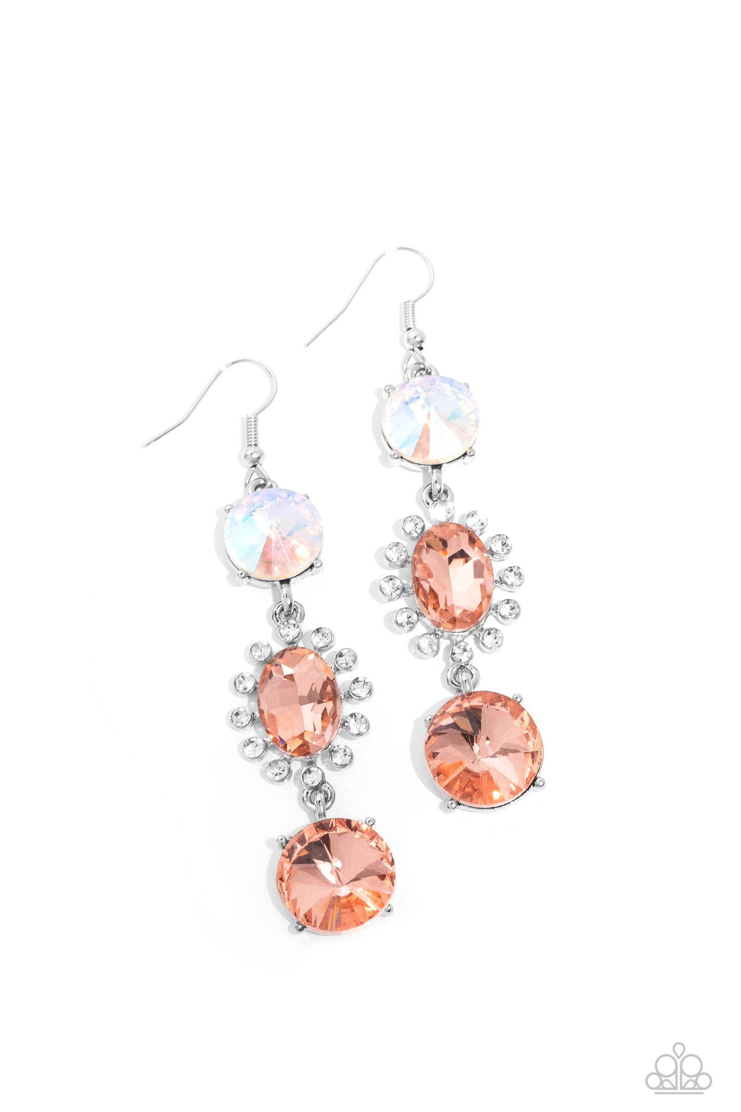 Paparazzi Magical Melodrama - Multi Peach Earrings - A Finishing Touch Jewelry