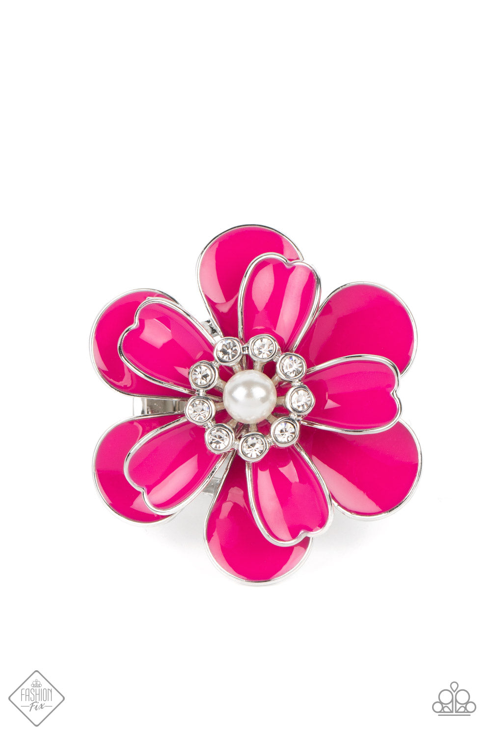 Paparazzi Budding Bliss - Pink Ring -September 2022 Glimpse of Malibu Fashion Fix - A Finishing Touch Jewelry