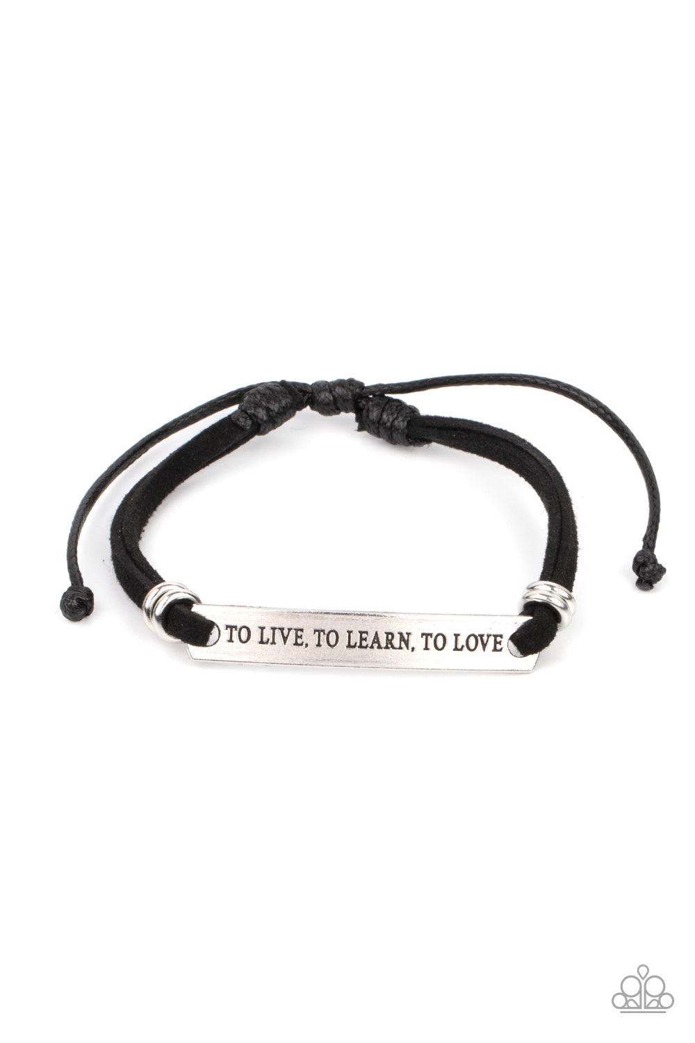 Paparazzi To Live, To Learn, To Love - Black Bracelet - A Finishing Touch Jewelry