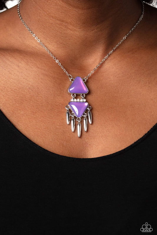 A Finishing Touch Under the FRINGE - Purple Necklace