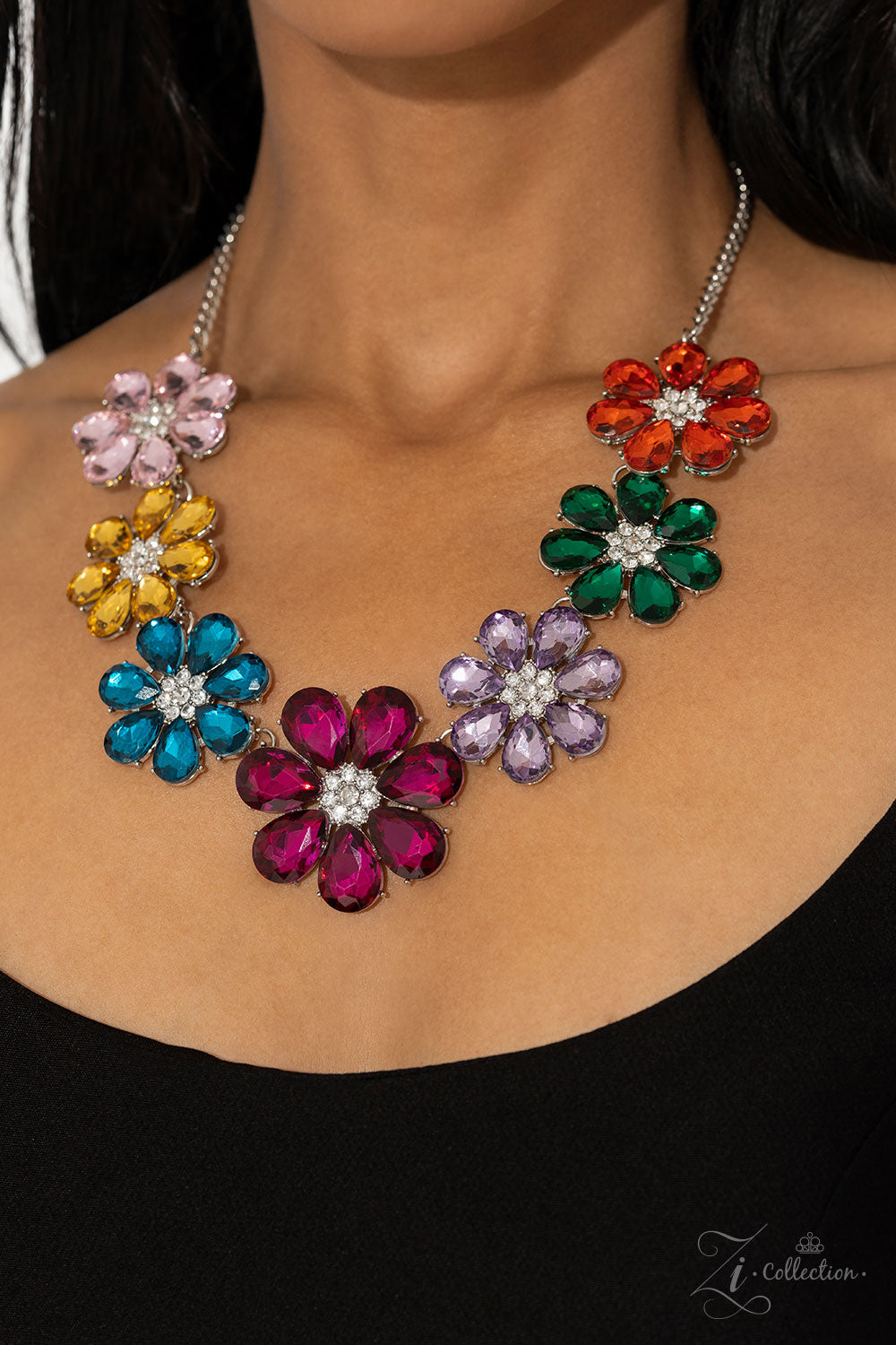 Paparazzi Outgoing Multi Flower Zi Collection Necklace Set A
