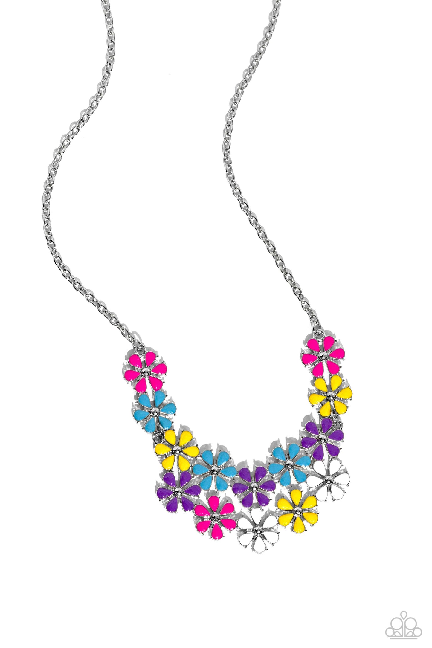 Paparazzi 2 Piece Jewelry Set - Floral Fever - Multi Flower Necklace & Floral Flair -  Multi Flower Bracelet