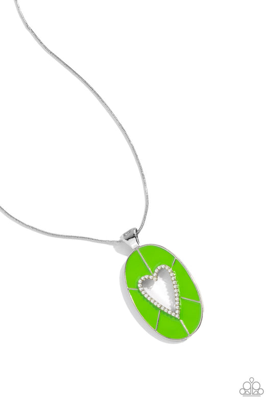 Paparazzi Airy Affection - Green Necklace