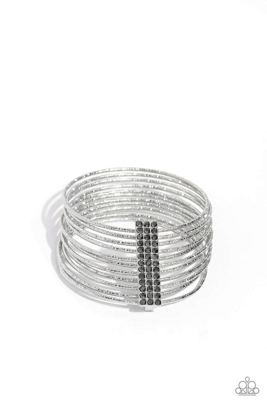 Paparazzi Shimmery Silhouette - Silver Bracelet