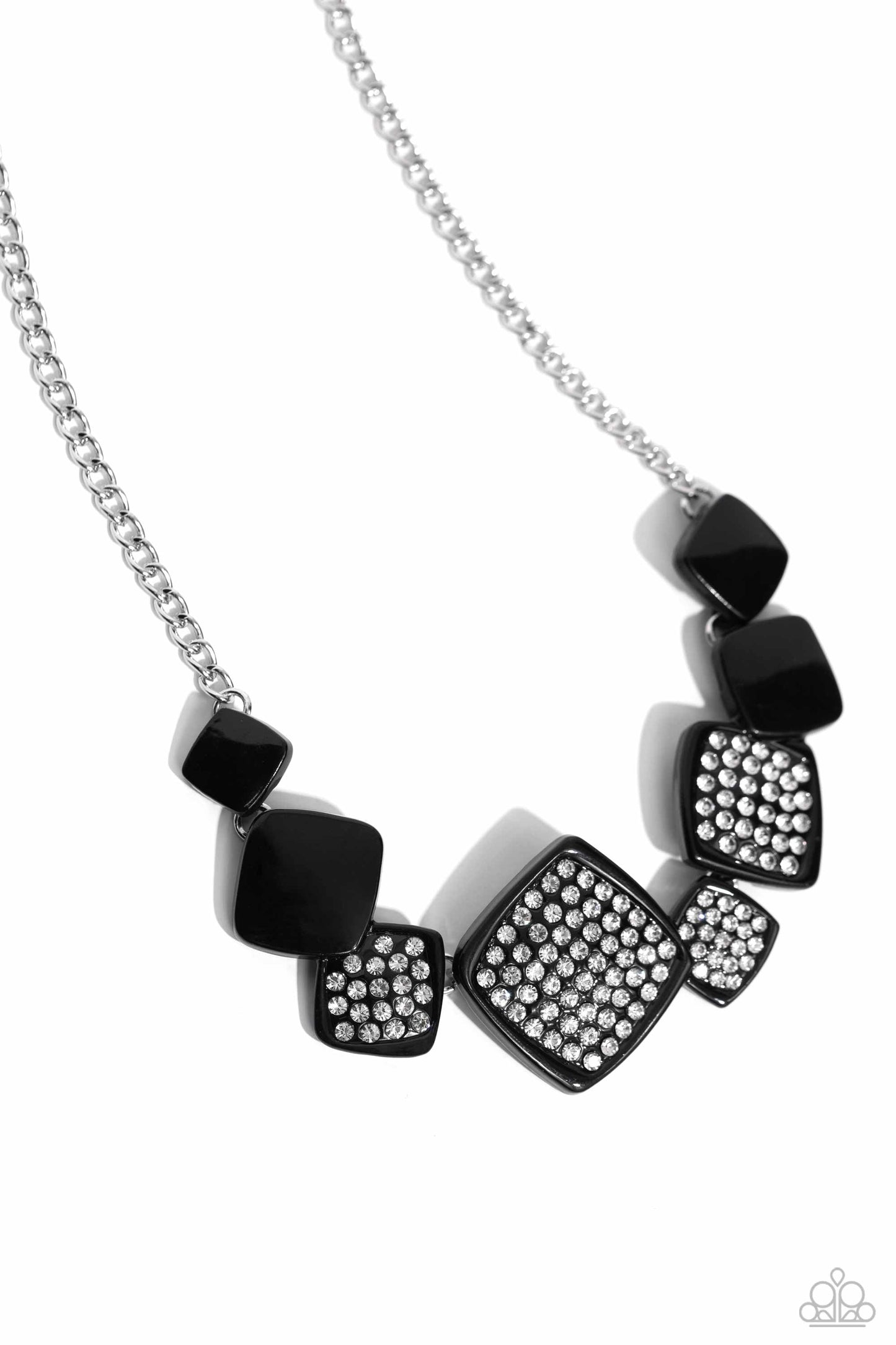 Paparazzi Twinkling Tables - Black Necklace