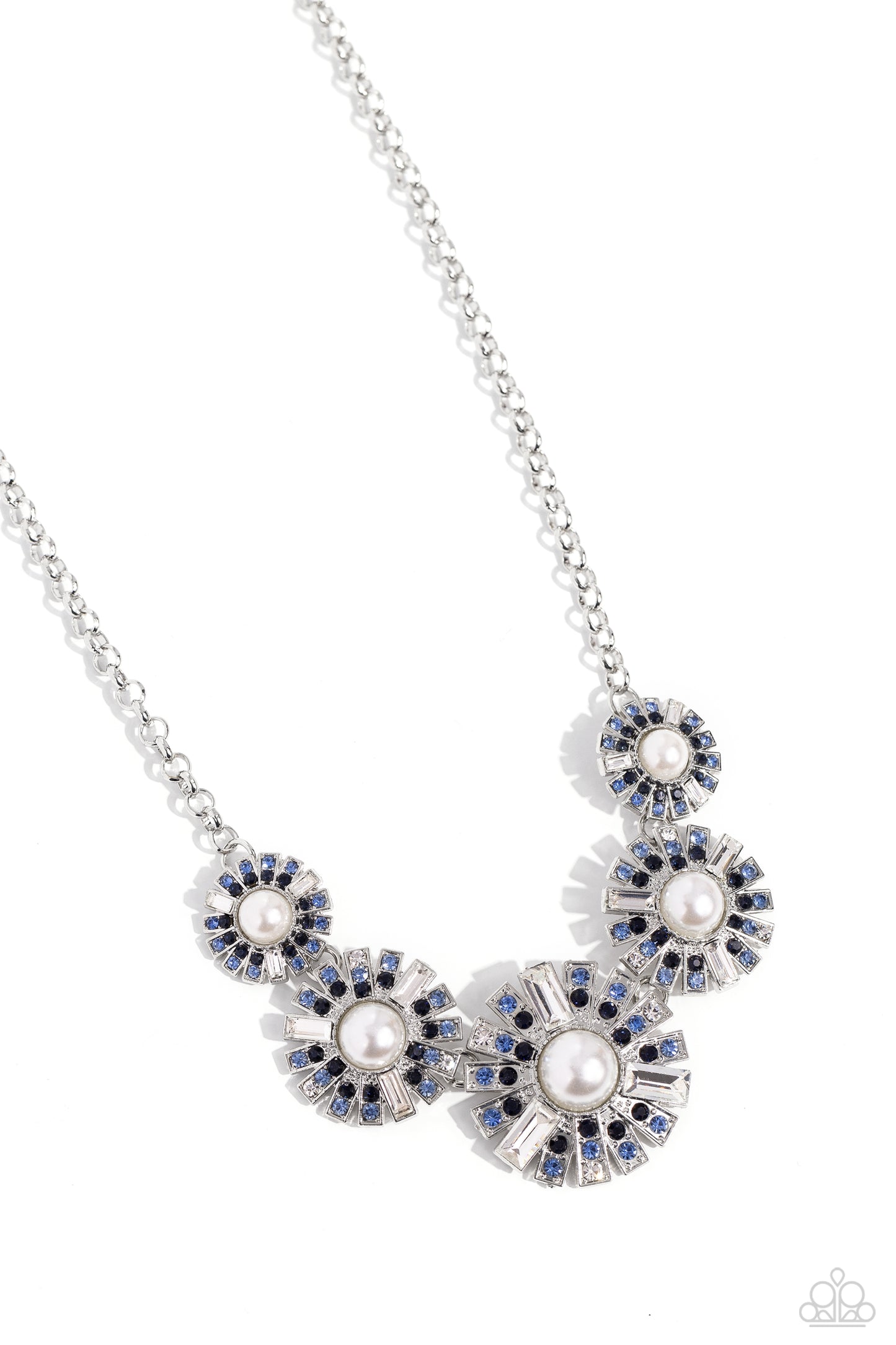 Paparazzi 2 Piece Set -Gatsby Gallery - Blue Necklace & Gifted Gatsby Blue Bracelet