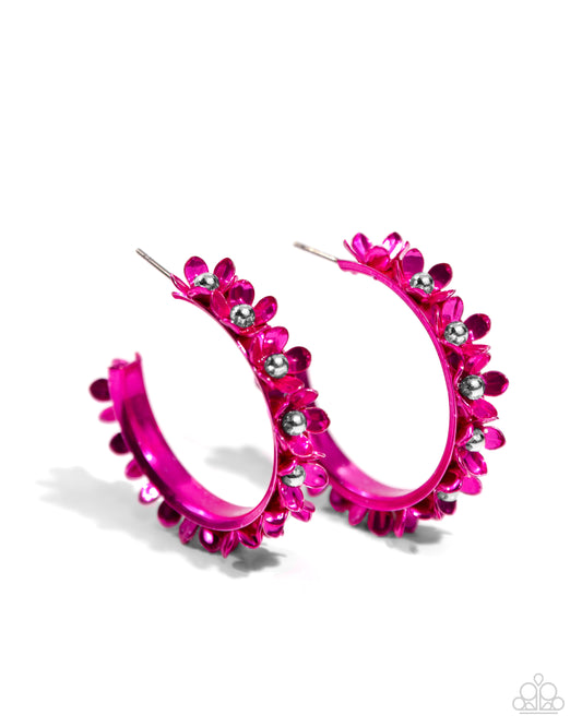 A Finishing Touch Fashionable Flower Crown - Pink Earrings