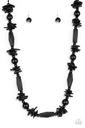 Paparazzi Cozumel Coast - Black  Necklace - A Finishing Touch Jewelry