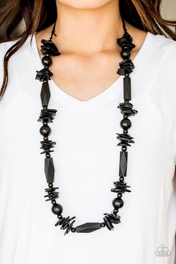 Paparazzi Cozumel Coast - Black  Necklace - A Finishing Touch Jewelry