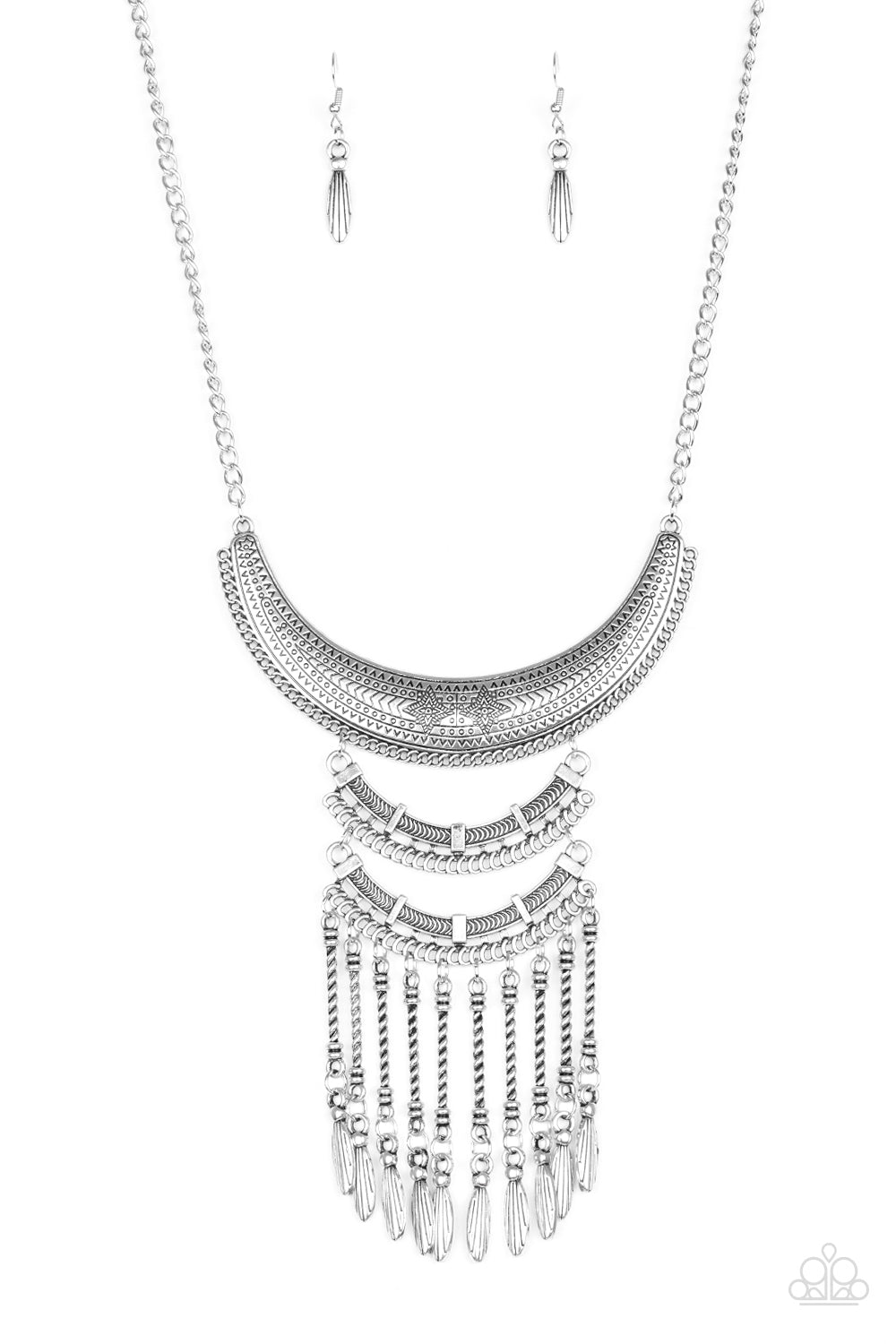 Paparazzi Eastern Empress - Silver Necklace - A Finishing Touch 