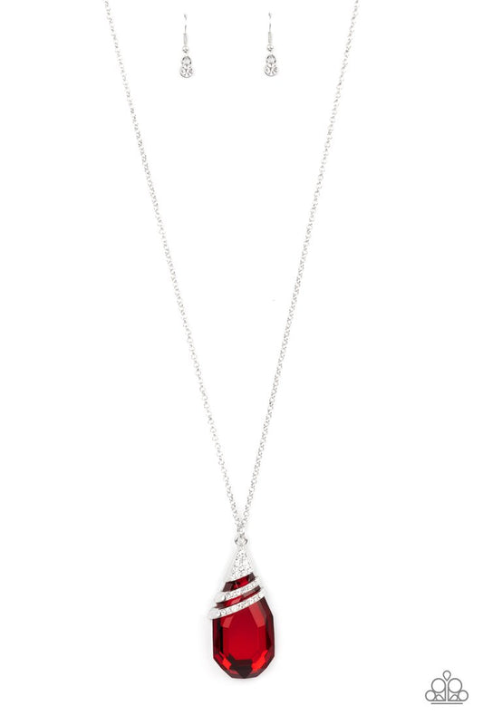 Paparazzi Demandingly Diva - Red Necklace - A Finishing Touch Jewelry