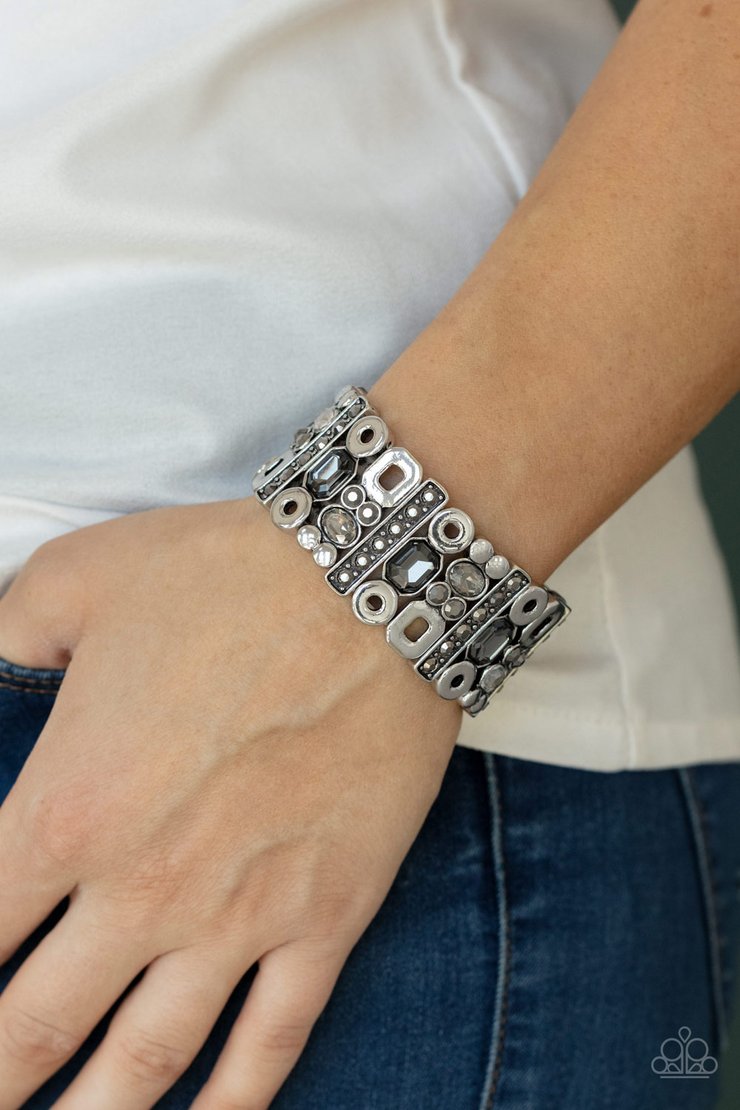 Paparazzi Dynamically Diverse - Silver Bracelet - A Finishing Touch Jewelry
