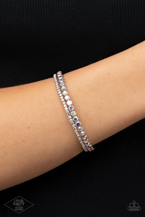 Paparazzi Fairytale Sparkle - Multi Bracelet - Pink Diamond Life of the Party Exclusive - A Finishing Touch Jewelry