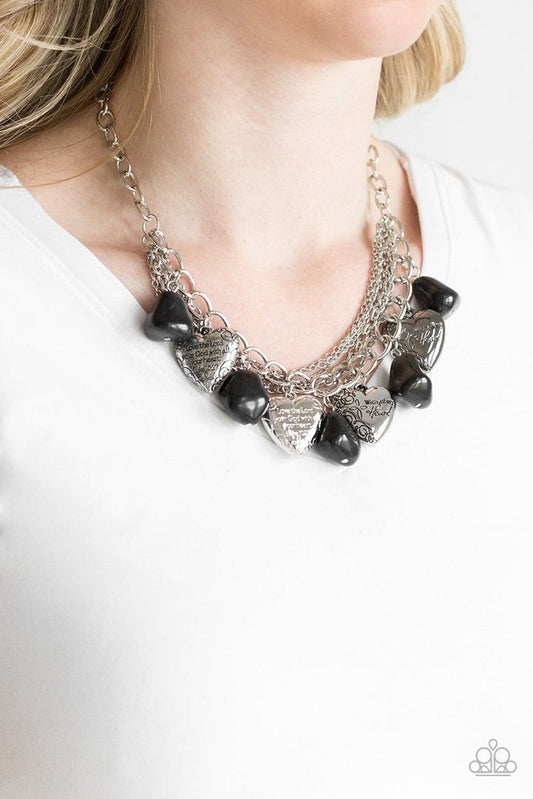 Paparazzi Change Of Heart - Black Necklace - A Finishing Touch Jewelry