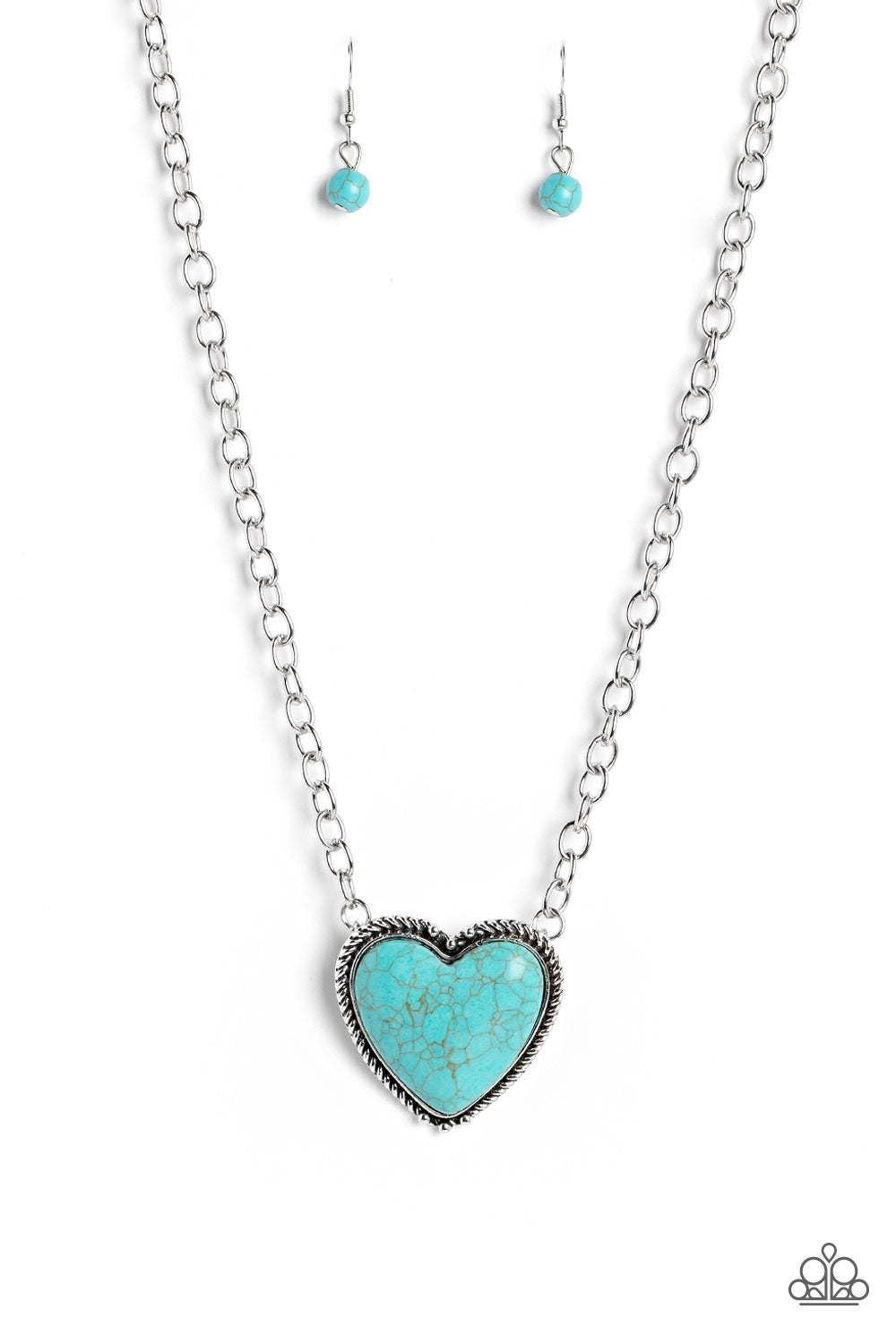 Paparazzi Authentic Admirer - Blue Heart Necklace 